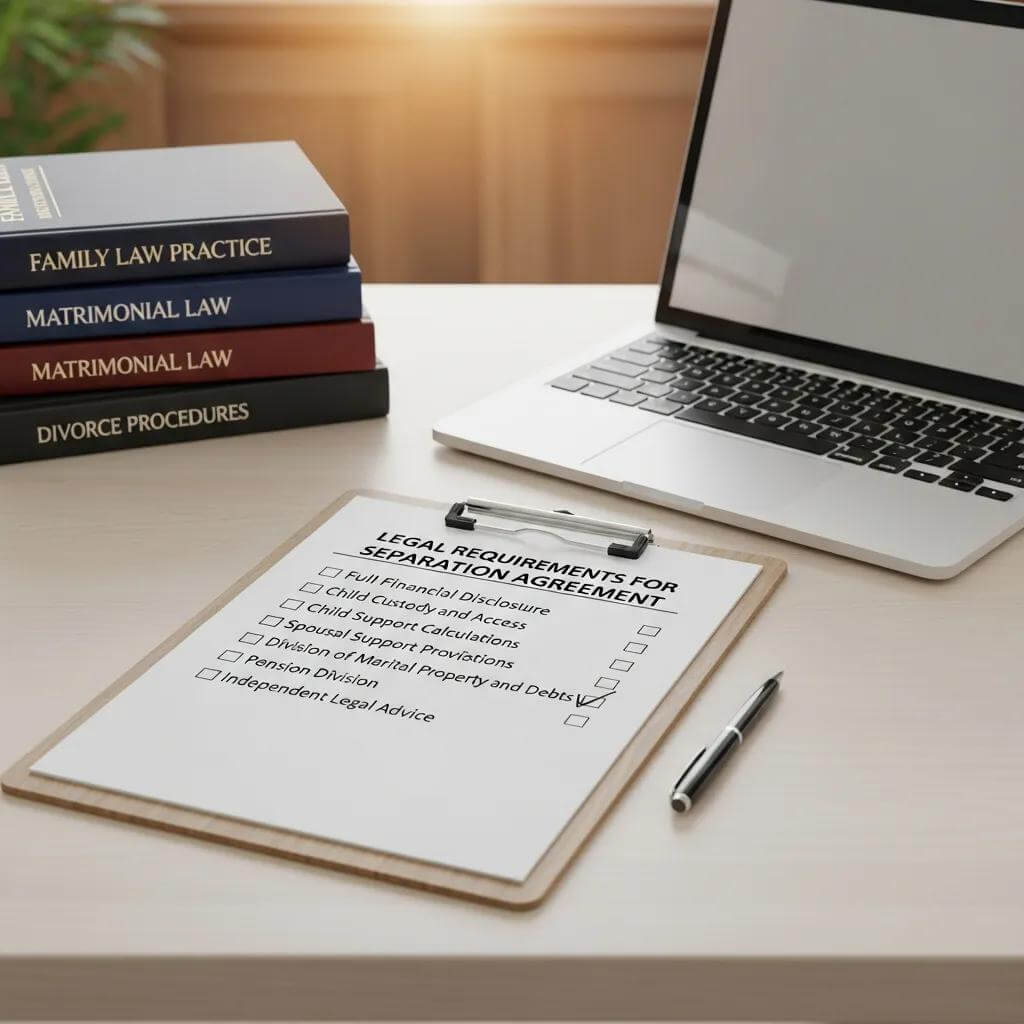 Can I Write My Own Separation Agreement? A Complete Guide to DIY Separation Agreements in Ontario 2 checklist of legal requirements for a separation agreement on a clipboard in a professional workspace 3676fbbb fbe0 4fc4 afa4 e816fcccbe62 Can I Write My Own Separation Agreement? A Complete Guide to DIY Separation Agreements in Ontario