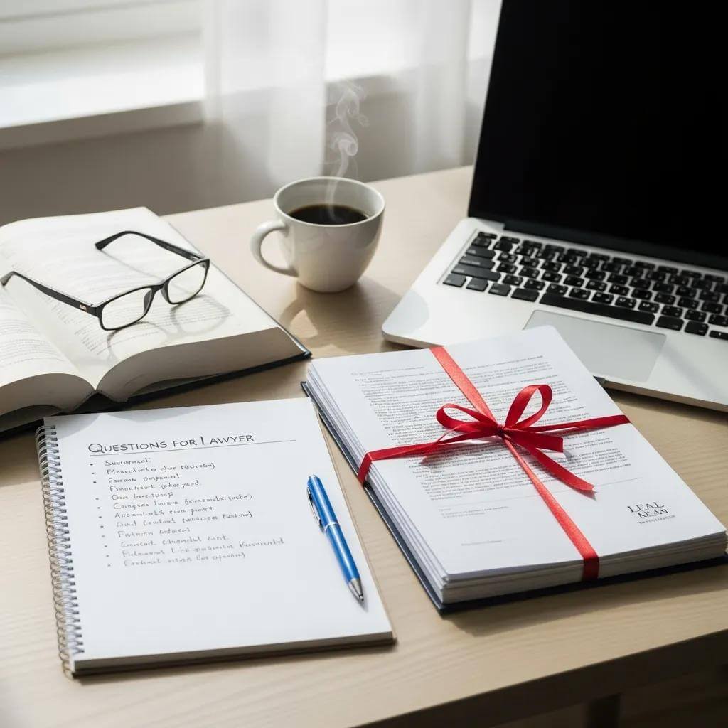 Essential Family Lawyer Consultation Questions 1 person preparing for a family lawyer consultation with documents and questions organized on a desk ac22e67f d9cf 4393 be78 ddddb34b7a71 Essential Family Lawyer Consultation Questions