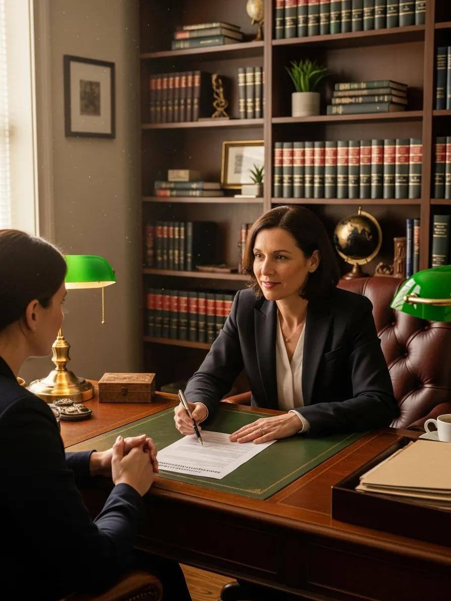 Separation Agreement in Ontario: What It Should Include and When You Need a Lawyer 2 Lawyer consulting a client about separation agreement benefits in a cozy office