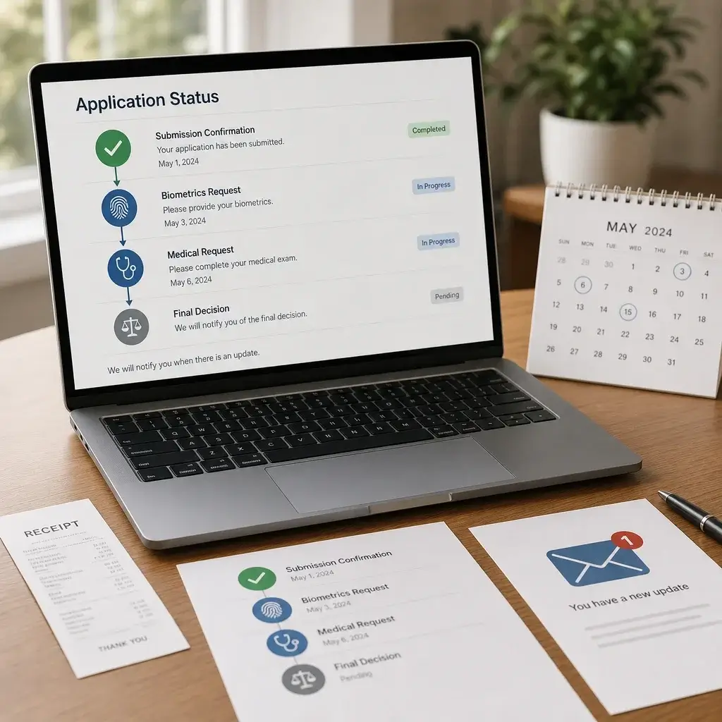 Canada Study Permit Process: Steps, Documents, Timelines & Common Mistakes 5 A visual timeline of study permit application processing and fee payment steps.