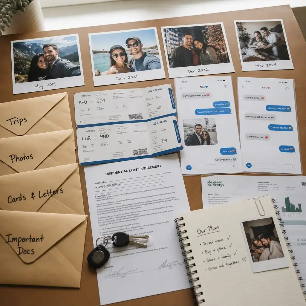 Appeals of Refused Spousal Sponsorship Applications in Canada 5 A curated spread of relationship evidence used to prove a genuine partnership.