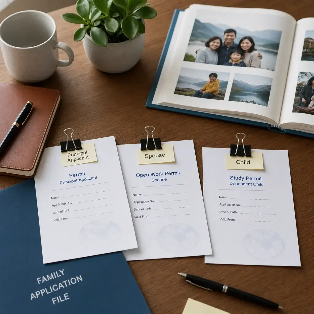 Closed LMIA-Exempt Work Permits in Canada: Who Qualifies and How to Apply 9 Family immigration documents for a spouse and child.